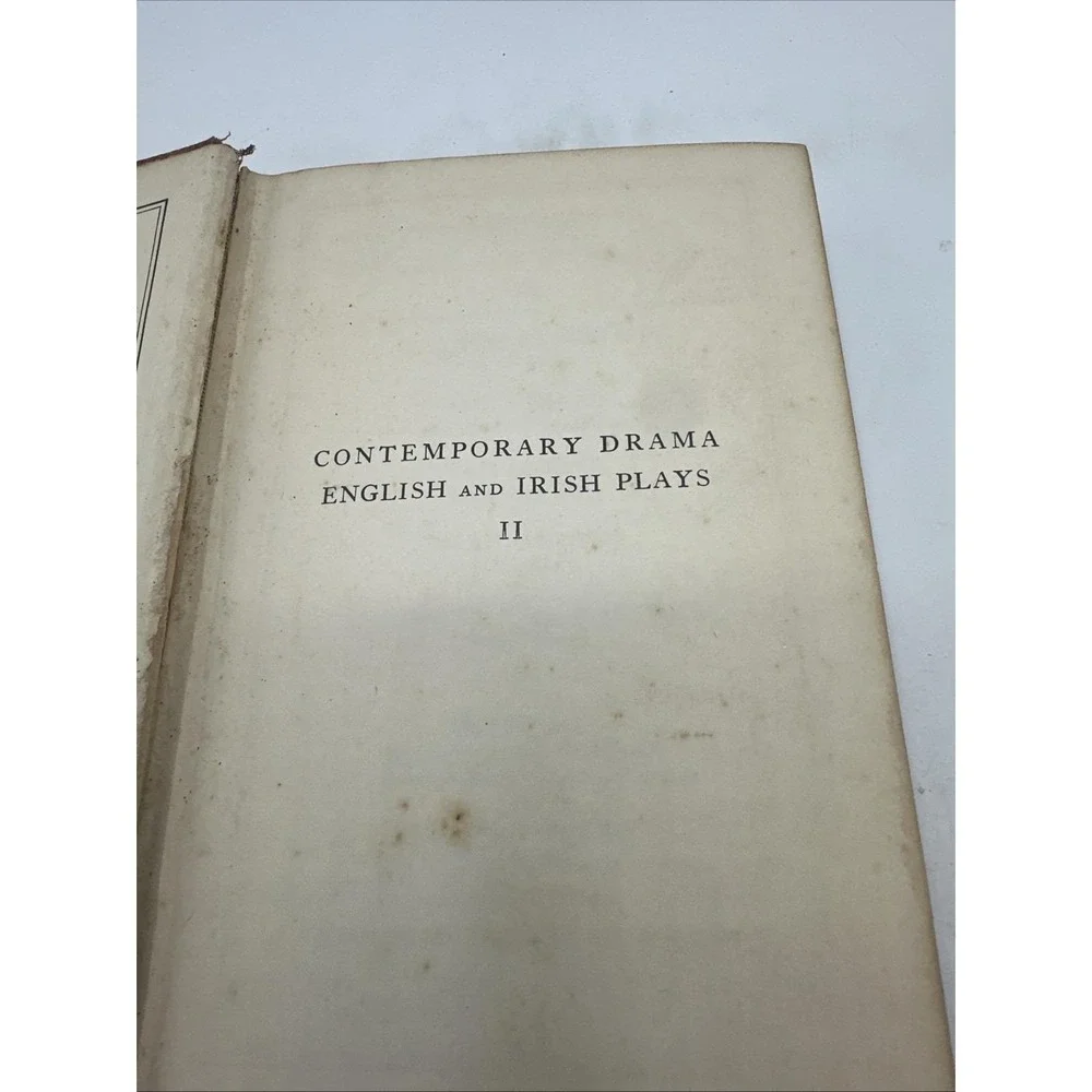 Contemporary Drama English and Irish Plays II Book by Watson & Pressey 1931 HC